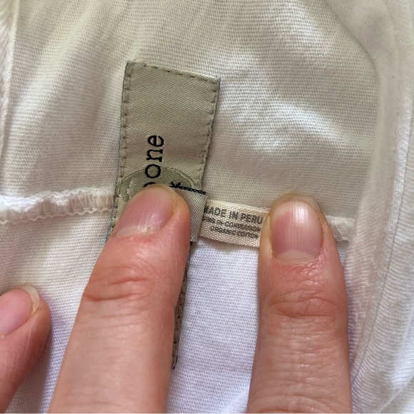 Rag & Bone Miles Cotton Lightweight White Short Sleeved Jersey T-Shirt Sz L - Picture 11 of 14